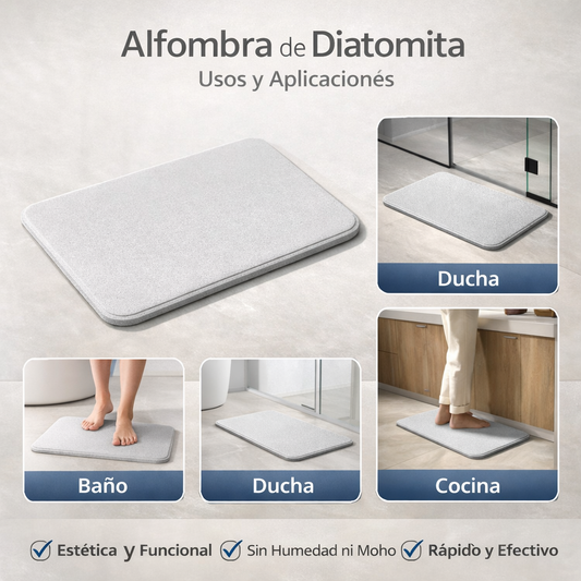 Alfombra de Diatomita de Secado Instantáneo – Súper Absorbente y con Garantía de 1.5 Años