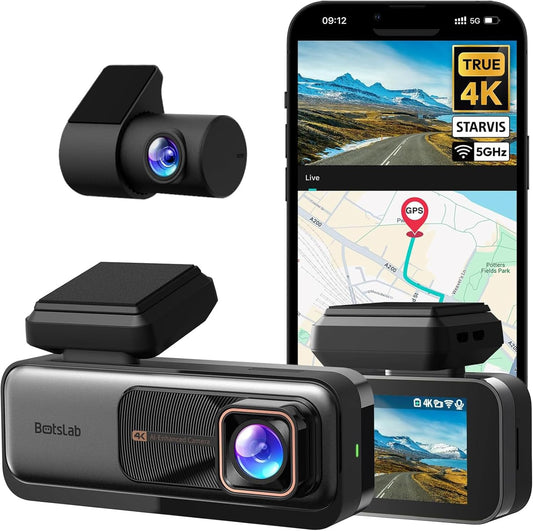 Cámara Dash Cam REDTIGER 4K + 1080P con GPS y Wi-Fi