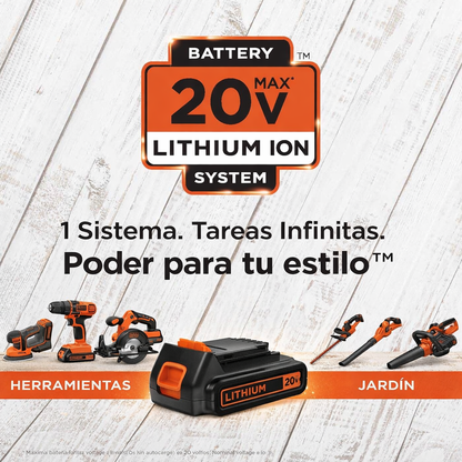 Combo Profesional BLACK+DECKER 20V MAX (2X1)– Taladro Inalámbrico + Destornillador de Impacto