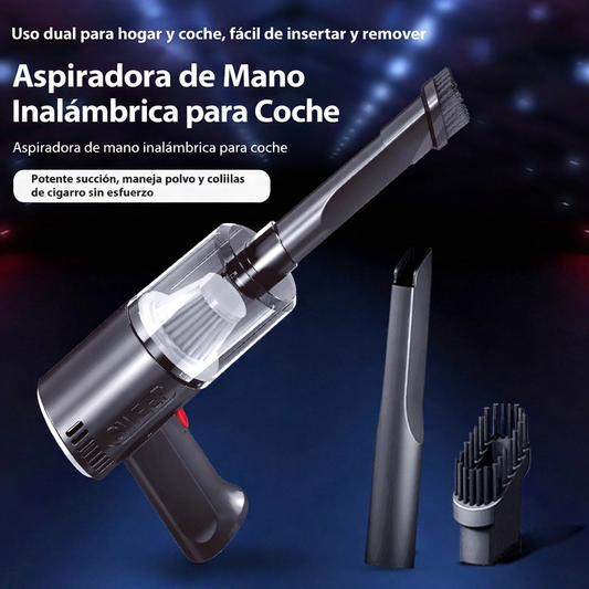 Aspiradora portátil recargable e inalámbrica de alta potencia para hogar y coche.