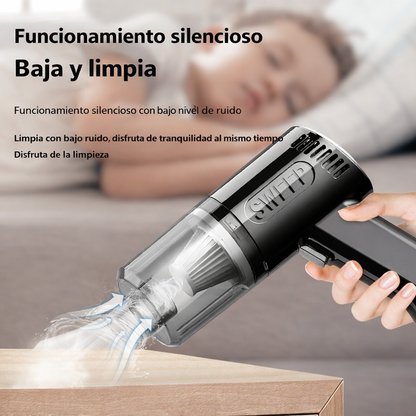 Aspiradora portátil recargable e inalámbrica de alta potencia para hogar y coche.