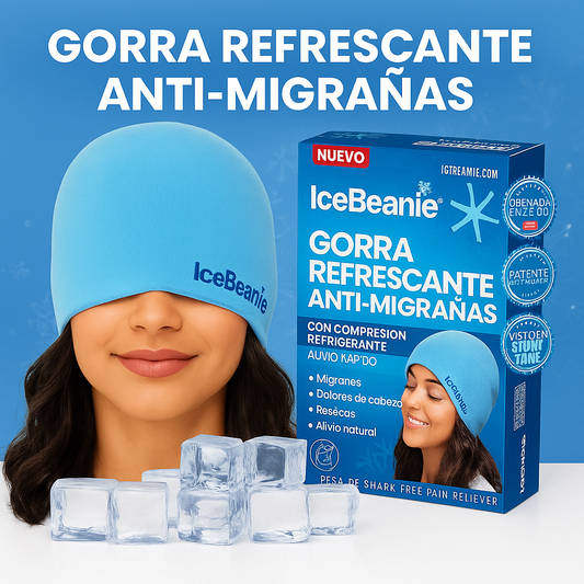 IceBeanie® – Gorro Frío Terapéutico para Migraña, Dolor de Cabeza y Estrés en República Dominicana