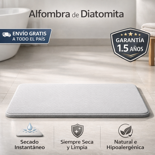 Alfombra de Diatomita de Secado Instantáneo – Súper Absorbente y con Garantía de 1.5 Años